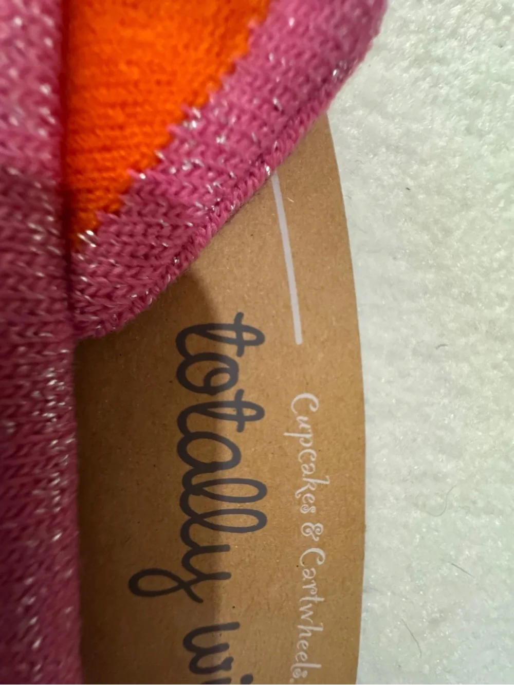 Cupcakes & Cartwheels Pink & Orange Owl Ear Warmer Headband NWT